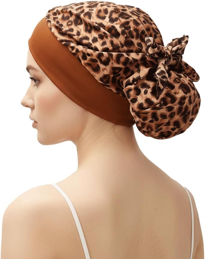 FADACHY Chemo Headwear for Women,Chemo Caps Lightweight for Summer with Head Scarf,Silky Soft Hair Turbans Fashion - Image 3